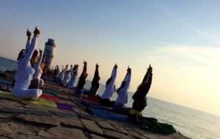 yoga reterat by the sea