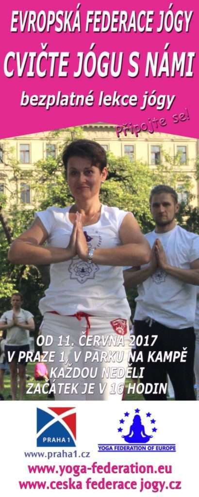 Cvicte jogu s nami v Parku na Kampe, Praha 1 - 2017