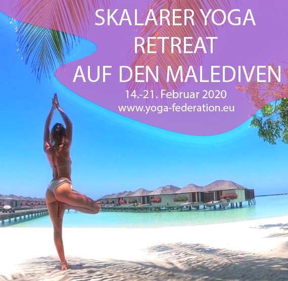 Skalarer Yoga Retrear auf den Malediven