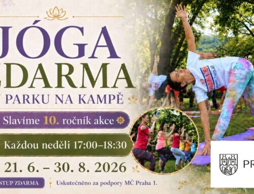 Jóga zdarma na Kampě 2026: slavíme 10 let společného cvičení v srdci Prahy